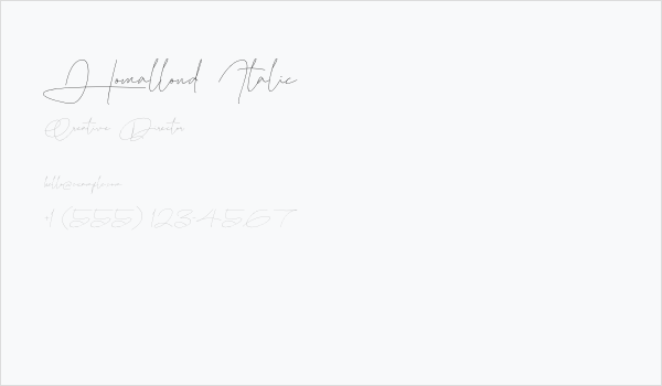Homallond Italic Business Card