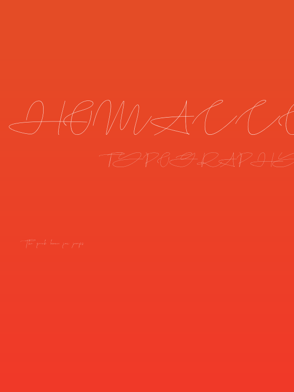 Homallond Italic Poster