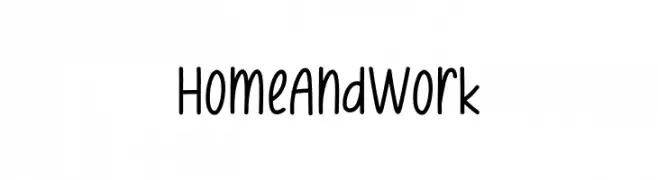Home And Work  Frei Schriftart Herunterladen