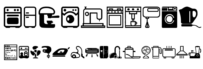 Home Appliances Font OTHER CHARS