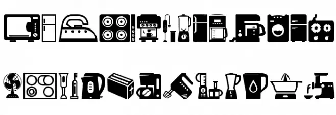 Home Appliances Schriftart Groß