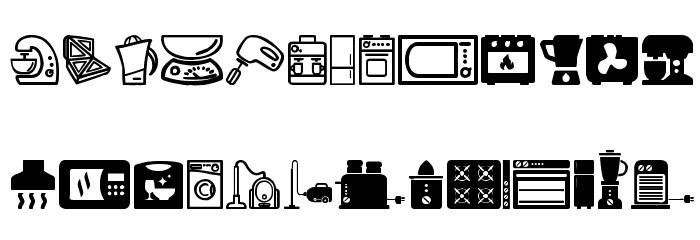 Home Appliances Font LOWERCASE