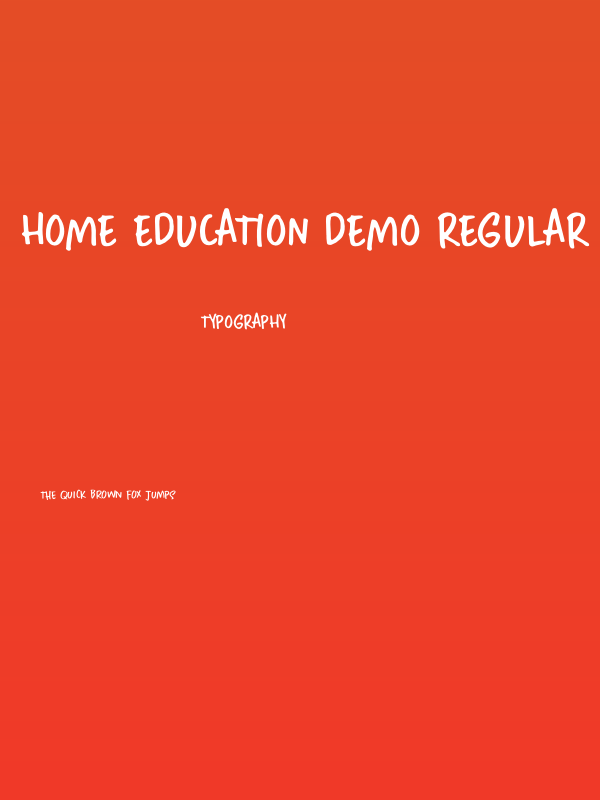 Home Education DEMO Regular Poster