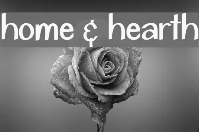 Home & Hearth Font examples