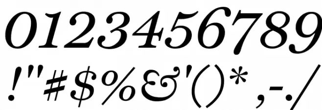 Home Italic Font OTHER CHARS