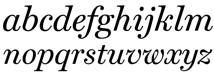 Home Italic Font LOWERCASE