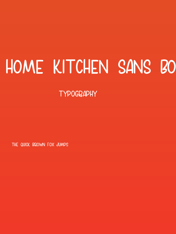 Home Kitchen Sans Bold Poster