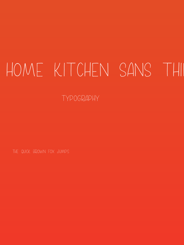Home Kitchen Sans Thin Poster