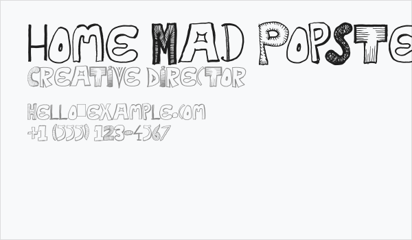 Home Mad Popsters Business Card