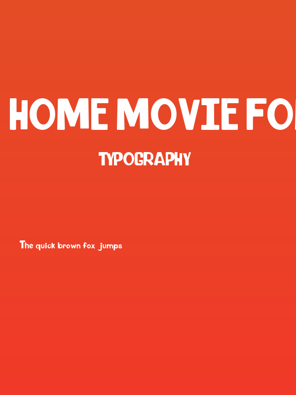 Home Movie Font Normal Poster