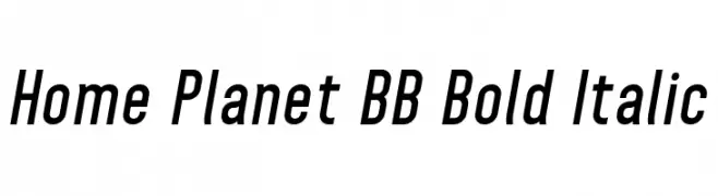 Home Planet BB Bold Italic  Fuentes Gratis Descargar