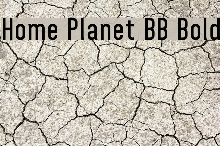 Home Planet BB Bold Font examples