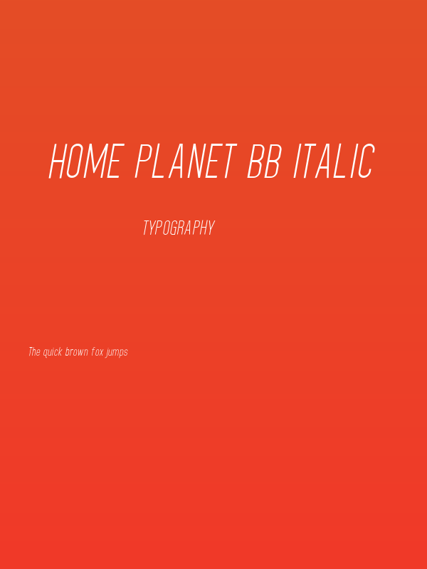 Home Planet BB Italic Poster