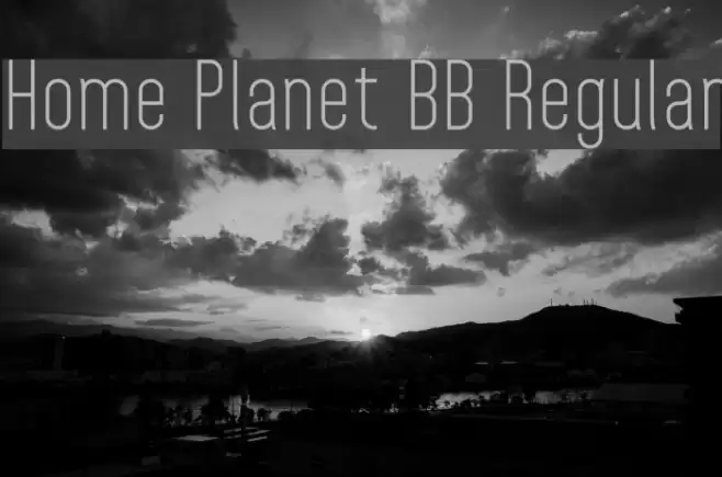 Home Planet BB Regular Font examples
