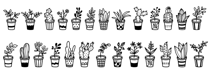 Home Plants Font LOWERCASE