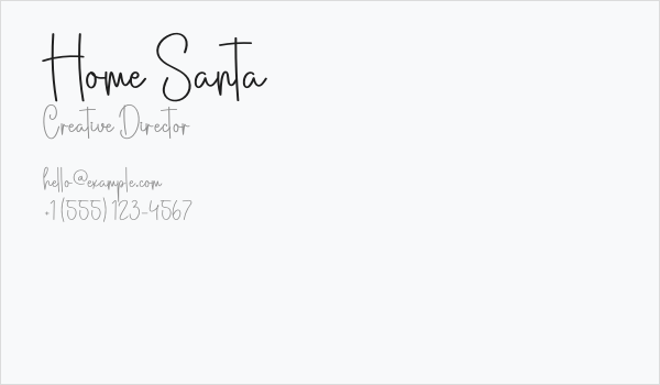 Home Santa Business Card