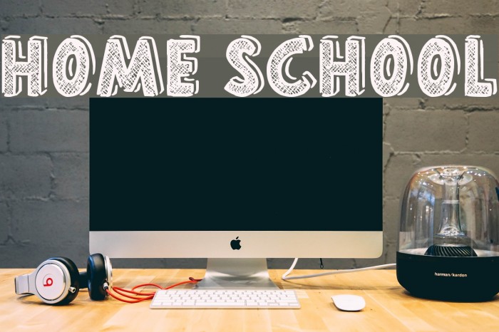 Home School Font examples