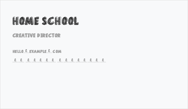 Home School Business Card