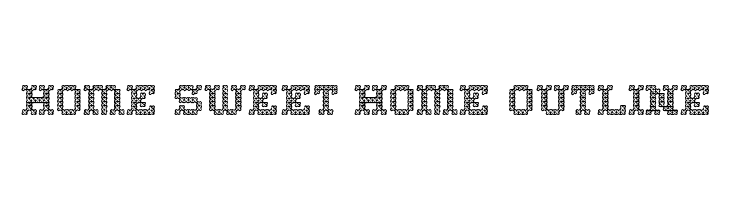 Home Sweet Home Outline  フリーフォントのダウンロード