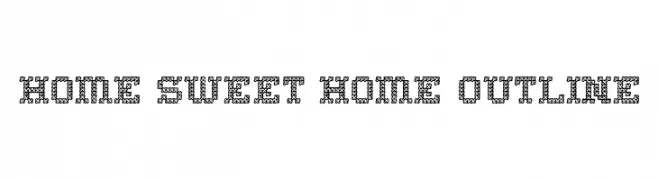 Home Sweet Home Outline  フリーフォントのダウンロード