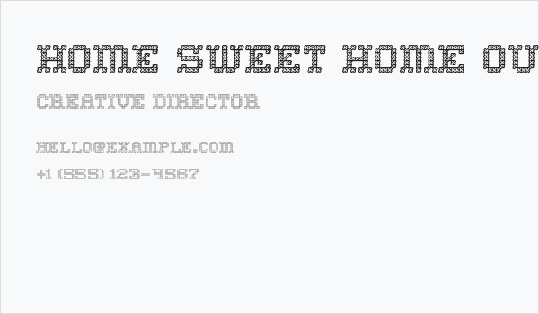 Home Sweet Home Outline Business Card