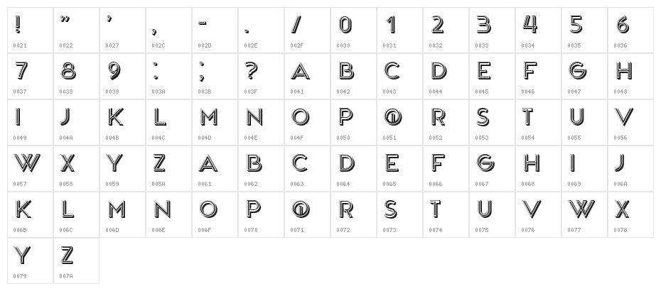 Home Sweet Home Regular Character Map