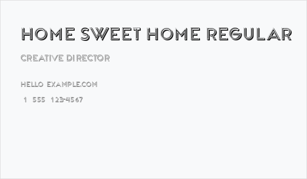 Home Sweet Home Regular Business Card