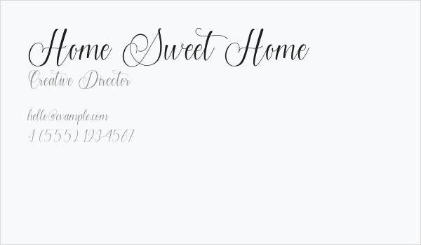 Home Sweet Home Business Card