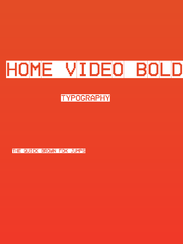 Home Video Bold Poster