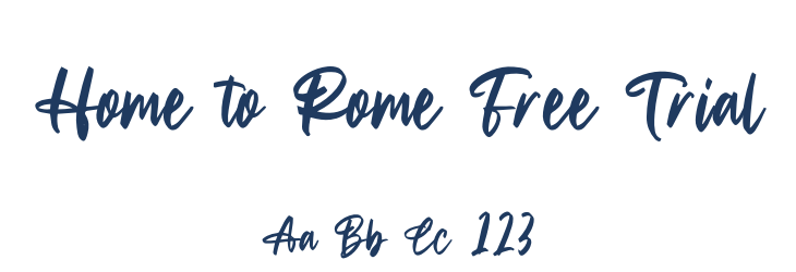 Home to Rome Free Trial Font Preview
