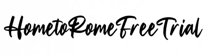 Home to Rome Free Trial Шрифта