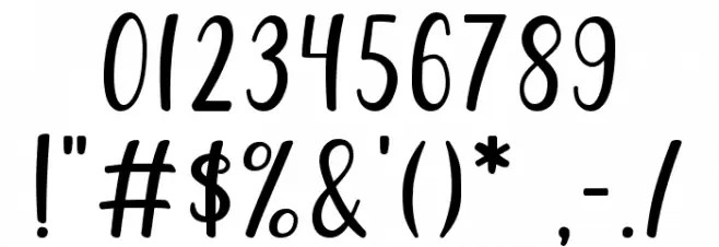 Home Font OTHER CHARS