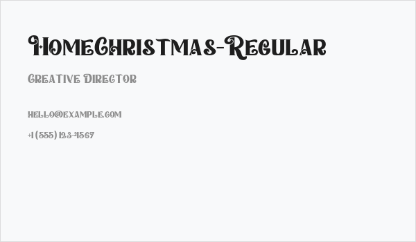 HomeChristmas-Regular Business Card
