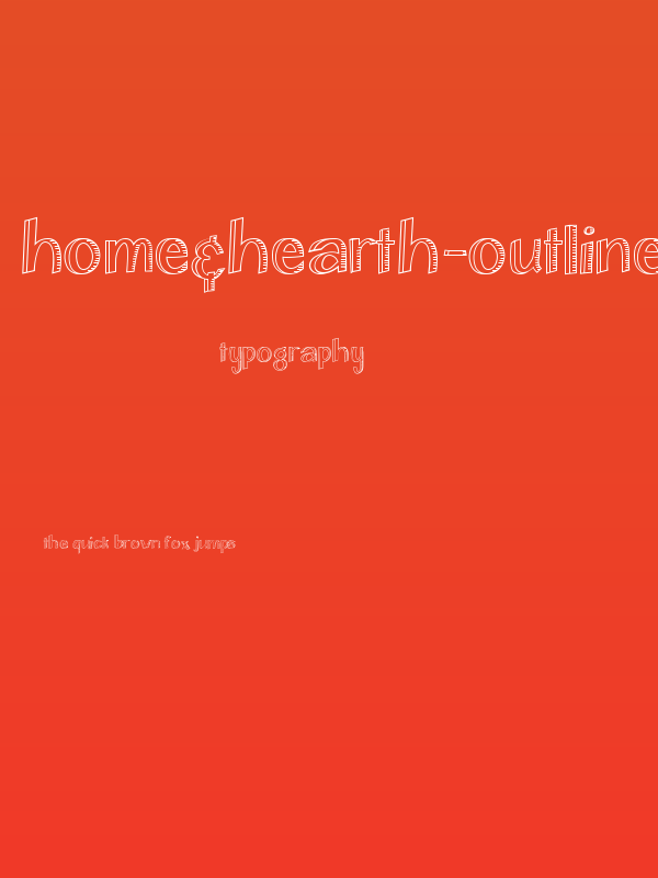 Home&Hearth-OutlineBold Poster