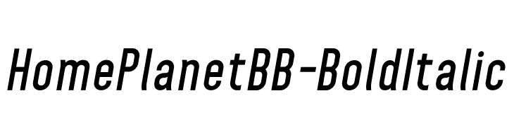 HomePlanetBB-BoldItalic Font