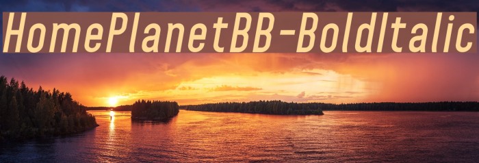 HomePlanetBB-BoldItalic Font examples