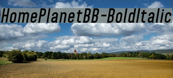 HomePlanetBB-BoldItalic Font examples