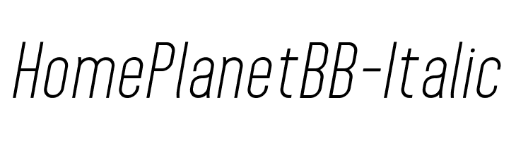 HomePlanetBB-Italic  Descarca Fonturi Gratis