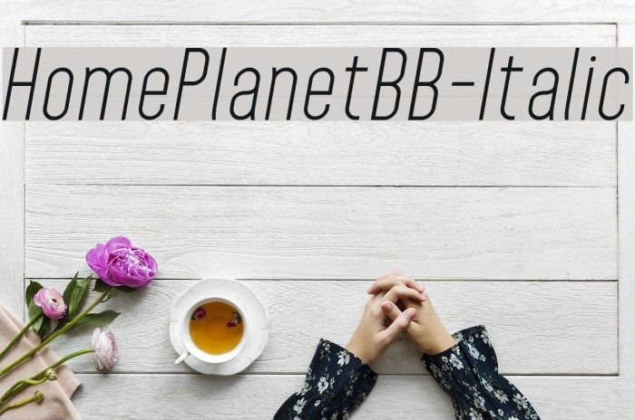 HomePlanetBB-Italic Font examples