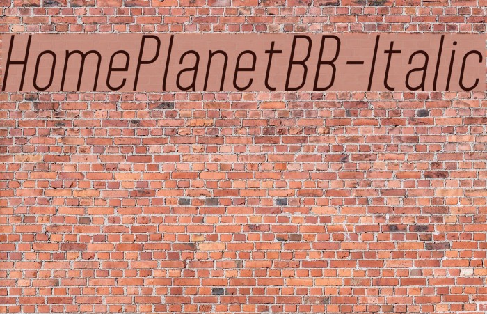 HomePlanetBB-Italic Font examples