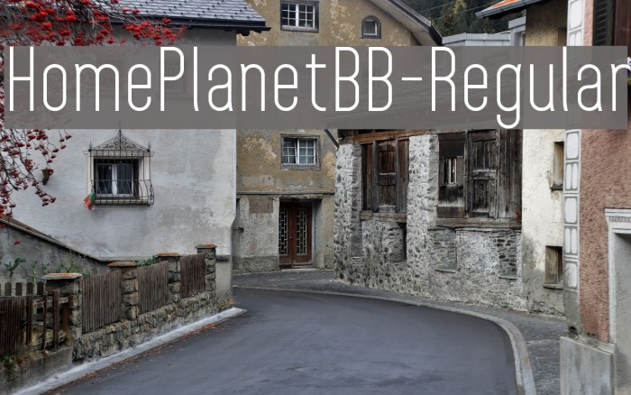 HomePlanetBB-Regular Font examples