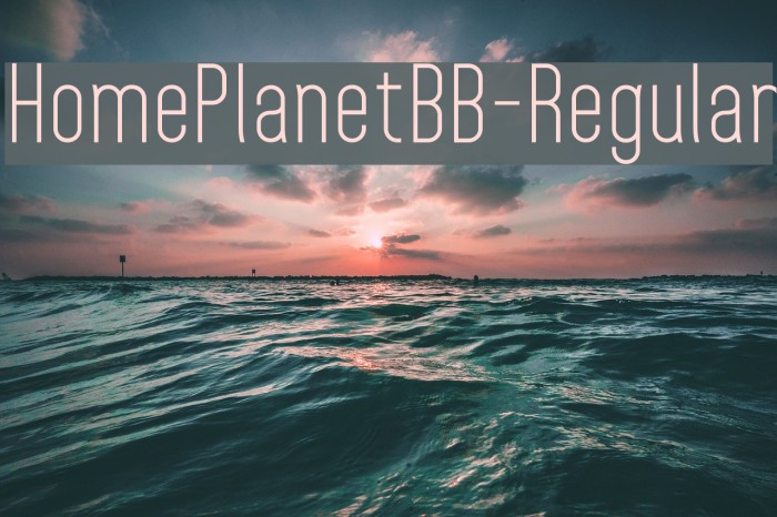 HomePlanetBB-Regular Font examples