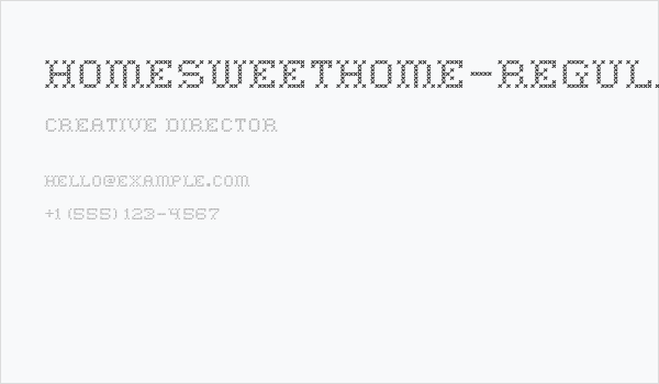 HomeSweetHome-Regular Business Card