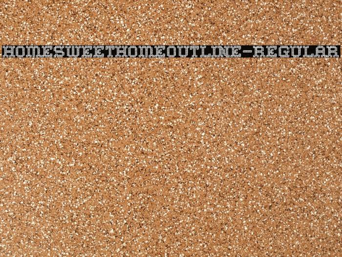 HomeSweetHomeOutline-Regular Font examples