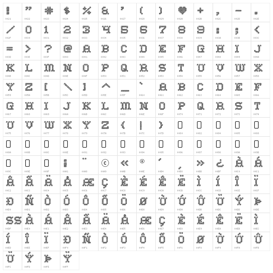 HomeSweetHomeOutline-Regular Character Map