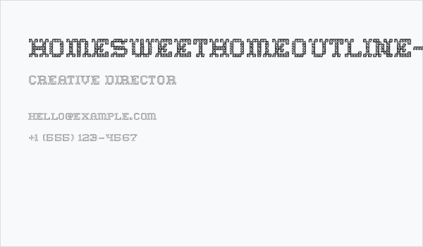 HomeSweetHomeOutline-Regular Business Card