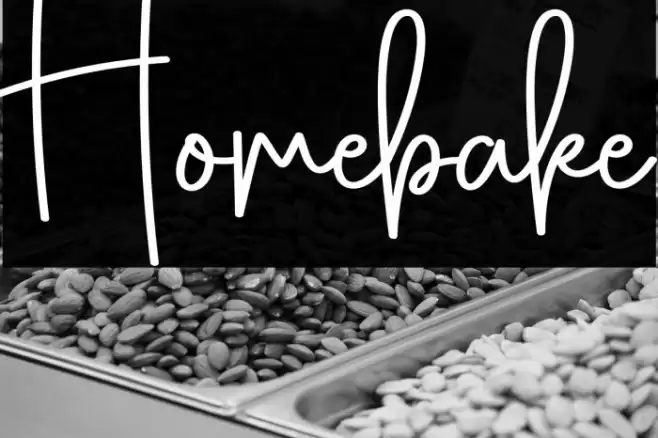 Homebake Font examples