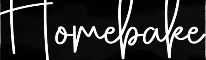 Homebake Font examples