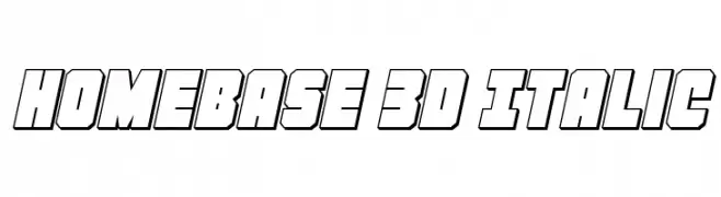 Homebase 3D Italic  Fuentes Gratis Descargar