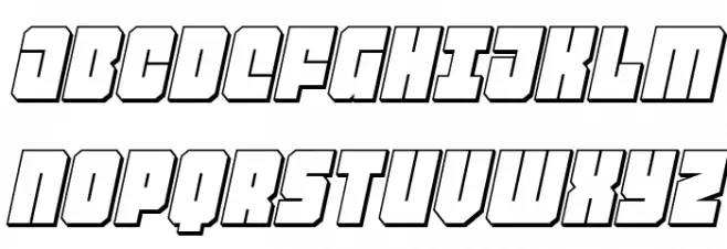 Homebase 3D Italic Schriftart Groß